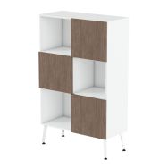 Rangement haut Teni pied métal lg.80 cm ht. 160 cm portes damier - MBA