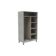Rangement sans porte Identité mi penderie mi tablettes L.100 cm Chêne
