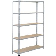 Rayonnage Manutan Rapid 2 1830x1220x380 Zingué 5 niveaux