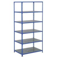 Rayonnage Manutan Rapid 2 1830x915x455 6 tablet metal bleu