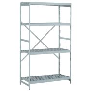 Rayonnage alimentaire alu et polystyrène départ 1800 x 400 x 1400