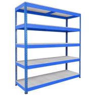 Rayonnage archive Rapid 1 1980x2440x915 5 tab metal bleu