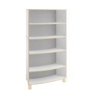 Rayonnage double face Filos incurvé h174cm blanc/gris 7107 - sur pieds