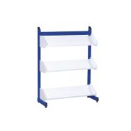 Rayonnage tablette droite,simple face initial Zédia, 1,60 m, bleu RAL 5015