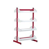 Rayonnage tablettes droites, double face Zédia