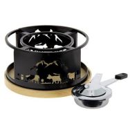 Réchaud à fondue vache plateau bois - Table and cook