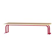 Rehausse amovible pour table Fougères ou Mimizan, longueur 120 cm, rouge