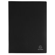 Reliure plastique 30 volets transparents A4 - Noir
