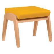 Repose-jambes Realty coussin abaka safran - structure hêtre naturel