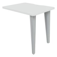 Retour Evidence 80 x 60 cm blanc pied alu