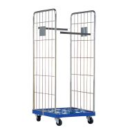 Roll conteneur - Base plastique - Force 500 kg - Hauteur 180 cm