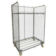 Roll conteneur maxi 3 cotés avec 1 tablette - capacité 600 kg