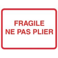 Rouleau étiquette fond blanc 49x68mm ''Fragile ne pas plier''