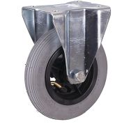 Roulette fixe à bandage pneumatique, 150 x 30 mm, gris