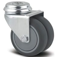 Roulette jumelée pivotante à œil Capacité 70 kg - Tente