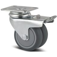 Roulette jumelée pivotante avec frein Capacité 70 kg - Tente