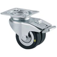 Roulette jumelée pivotante fixation à œil Capacité de 60 kg - Tente