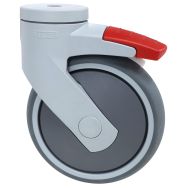 Roulette pivotante à oeil et frein - Capacité de charge de 200 kg