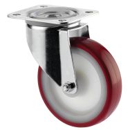 Roulette pivotante à platine - Force 150 kg Ø : 100 mm