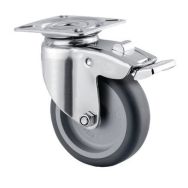 Roulette pivotante à platine et frein - Capacité 60 kg