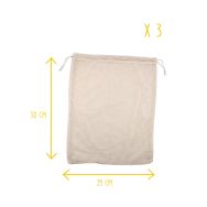 Sac à vrac biface coton/filet 29x38cm