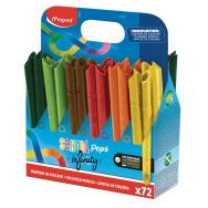 Schoolpack 72 crayons de couleurs SCHOOL'PEPS INFINITY