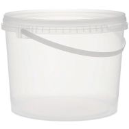 Seau transparent avec couvercle – 1 à 10L