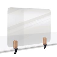 Séparateur de bureau transparent 60x80cm pince