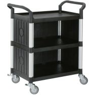 Servante 250 kg - 3 plateaux + coffre - Manutan Expert