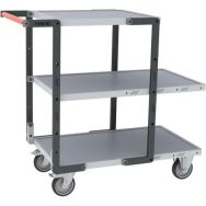 Servante 2 plateaux 850x495+plateau 550x495 - Mélaminé 250kg