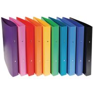 Set 20 classeurs 2 anneaux PP opaque A4 maxi Assortis