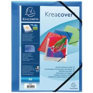 Set 25 chemises 3 rabats PP opaque krea cover A4 Assorties