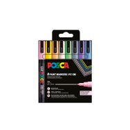 Set 8 markers POSCA pastel pointe conique fine 1,5 mm
