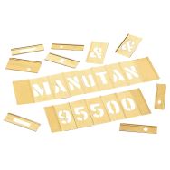 Set de 92 caractères laiton assemblables - hauteur 25 mm