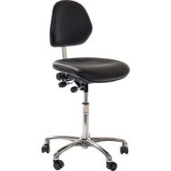 Siège ESD, vérin à gaz-bas, ESD imitation cuir noir