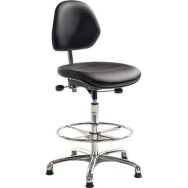 Siège ESD, vérin à gaz-haut, ESD imitation cuir noir