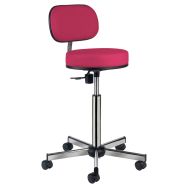 Siége Laboratoire sur roulettes assise confort tissu enduit - GGI