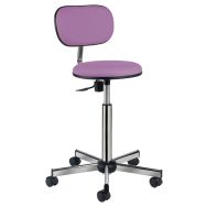 Siége Laboratoire sur roulettes assise galette tissu enduit - GGI