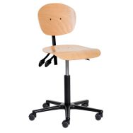 Siège NATUR moyen roulettes profondeur réglable aluminium
