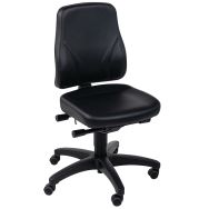 Siège d'atelier ergonomique Manutan Modèle bas, sur roulettes - Manutan