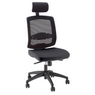 Siège de Bureau New Malice avec têtière Noir