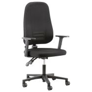 Siège de bureau Strike avec accoudoirs - Noir - Linea