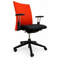 Siège de bureau reconditionné - Réglages ergonomiques - Orange et Noire