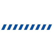 Signalétique porte vitrée 100mmx1m hachuré bleu