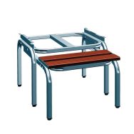 Socle banc escamotable vestiaire Seamline® - 2 lames composite - Acial