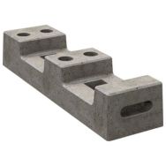 Socle béton pour clôture mobile avec 4 alésages-130 x 180mm