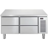 Soubassement réfrigéré GN1/1 positif 4 tiroirs dessus inox LINEAR SNACK+