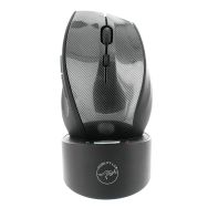 Souris sans fil carbone avec socle de recharge - Mobility Lab