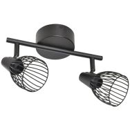 Spot 2 lumières metal filaireJaro noir