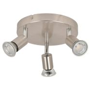 Spot base ronde Andy en métal 3 lumières - Corep